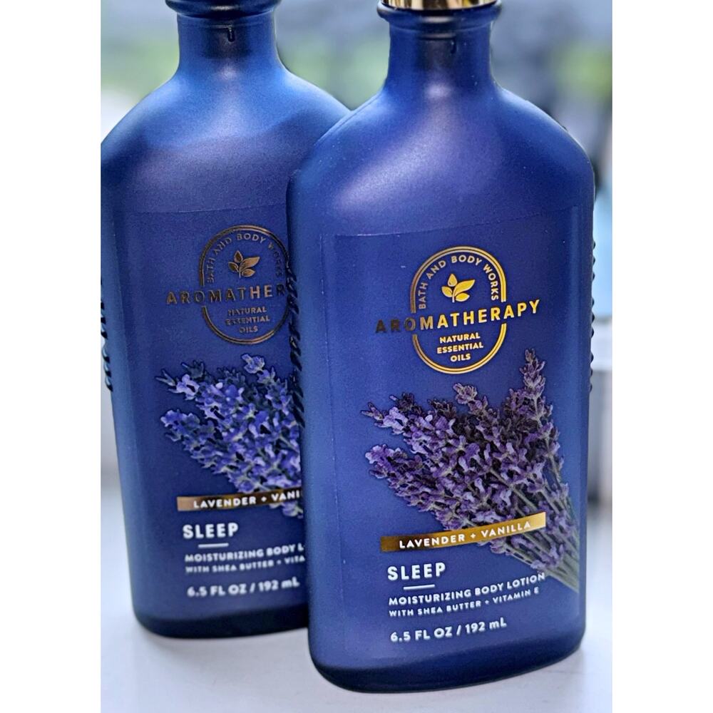 Bath & Body Works 6.5oz Aromatherapy Lavender Vanilla Sleep Body Lotion x2 - Picture 2 of 3